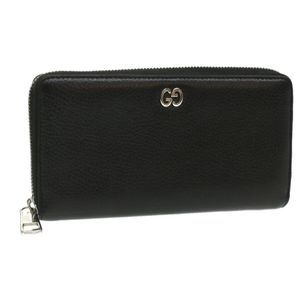 Gucci Long Wallet Leather Black Auth #72936G24B
